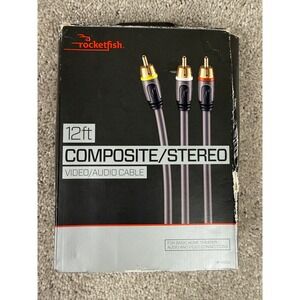 Rocketfish 12ft Composite Stereo Video Audio Cable RF G1203 NOT tested